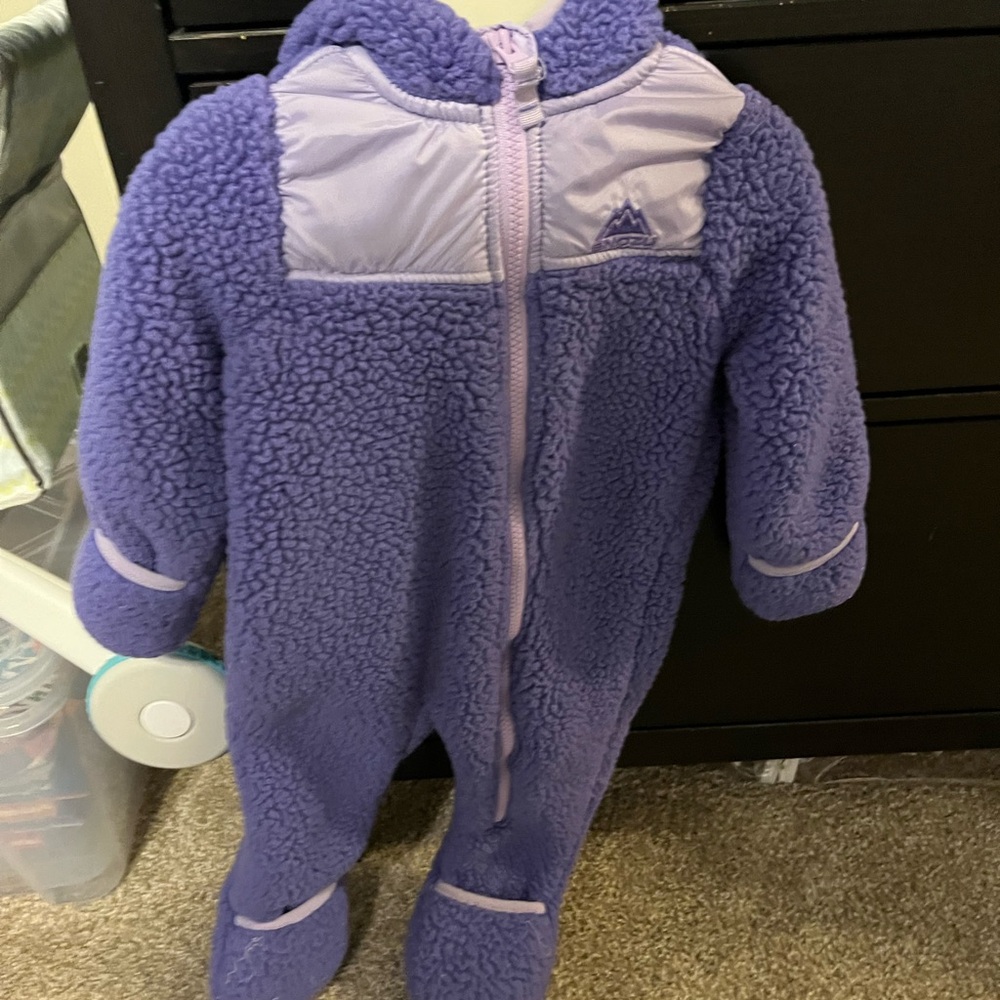 Snozu Lavender Fleece Kids Footie